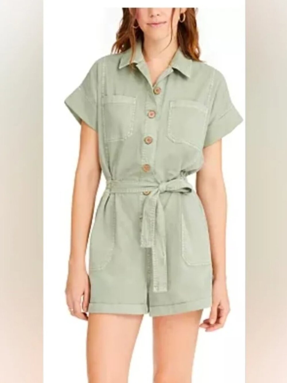 Oat New York green jumpsuit size L